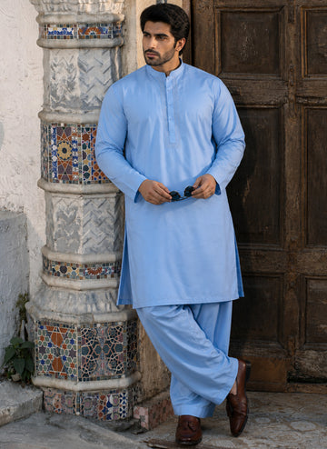 Sky Blue Tarkashi Kurta