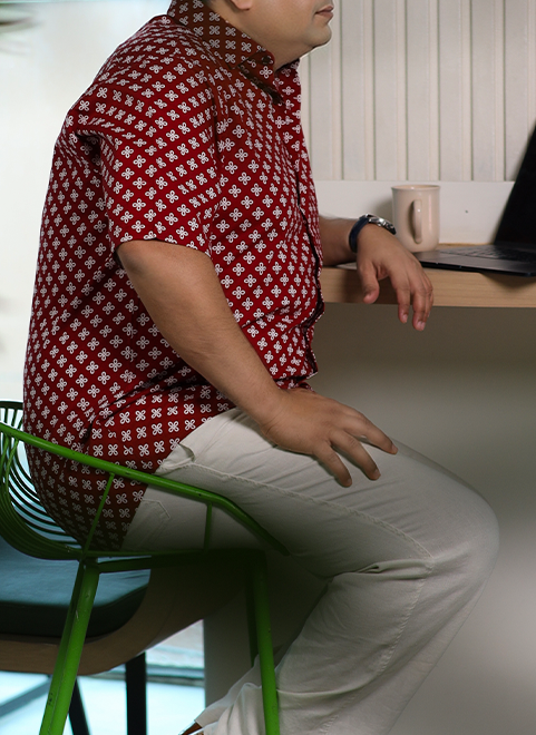 Luxuriant Red Floral Print Shirt