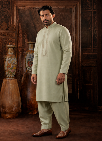 Sage Mist Tarkashi Kurta