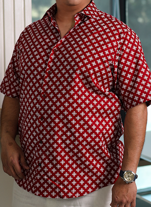 Luxuriant Red Floral Print Shirt